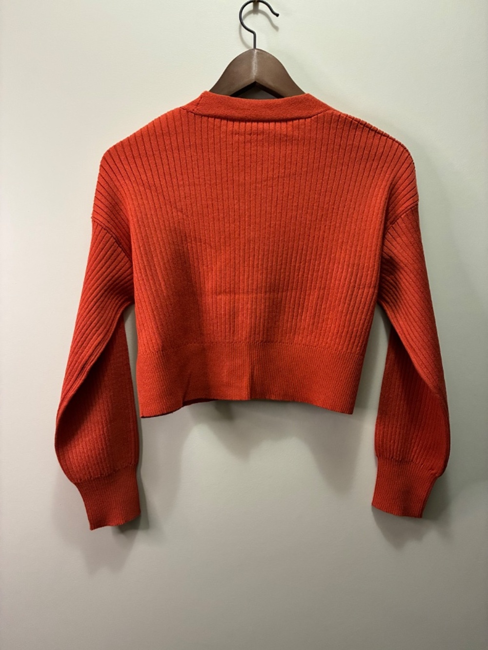 Cropped Rib Cardigan | Madison Grey - Picture 6 of 6